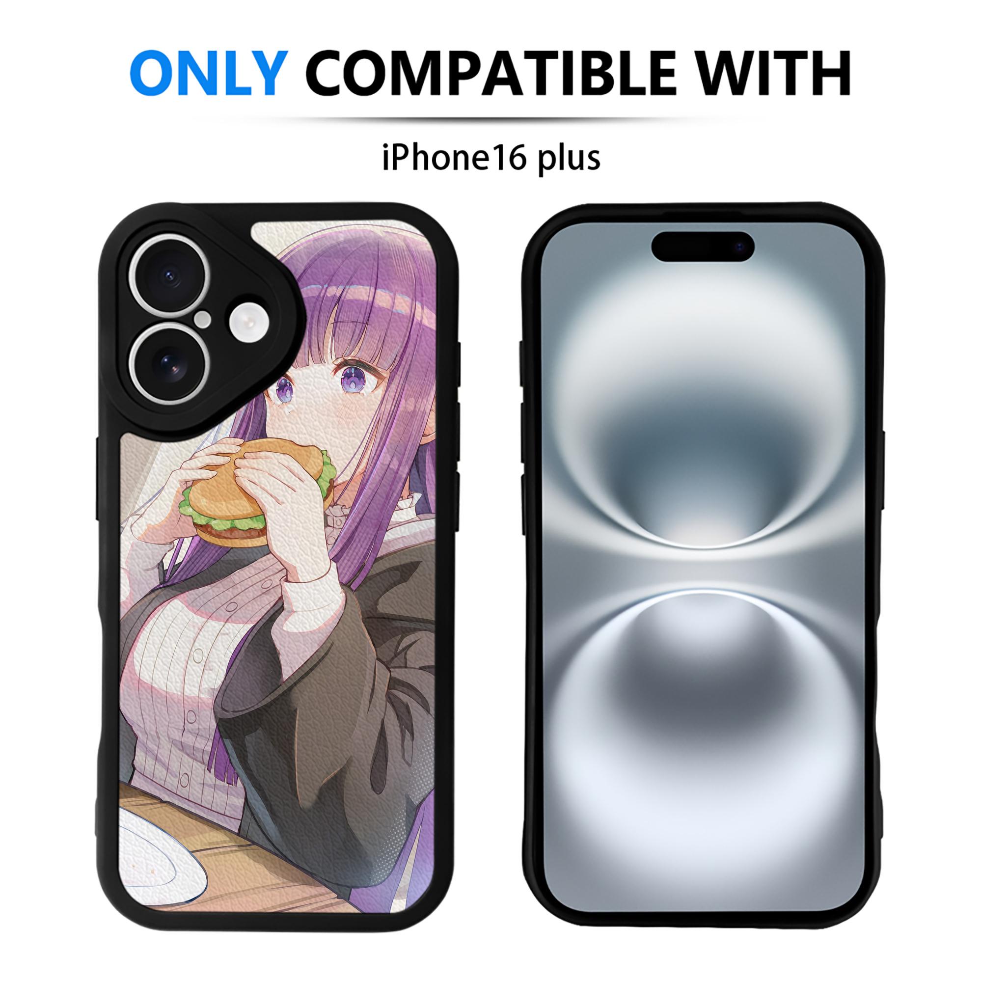 （画像用） 葬送のフリーレン Frieren 【iPhone 16シリーズ対応】シリコンスマホケース（レザー調） 材質：シリコン